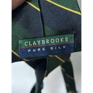 Men Clay Brooke Simple 100% Silk Casual  Preppy Classic Length Tie Career Dress